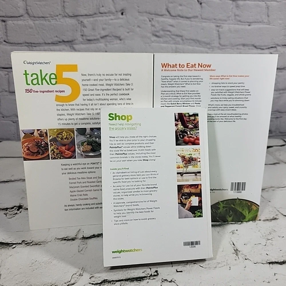 Weight Watchers Cookbooks‎ Lot Of 3 - Shop - Take 5 - What To Eat Now